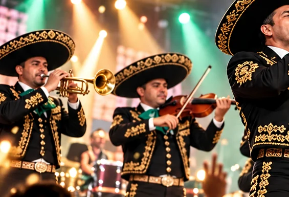 Presentación musical con traje de charro